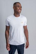 Camiseta Casual Masculina Grigor Ivanov Branca Bordado Camiseta Casual Masculina Grigor Ivanov Branca Bordado