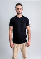 Camiseta Casual Masculina Grigor Ivanov Preta Bordado Camiseta Casual Masculina Grigor Ivanov Preta Bordado