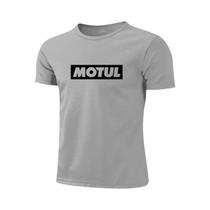 Camiseta Casual Masculina RACEROOM Com Gráfico De Óleo Motul, Poliéster Respirável E Confortável