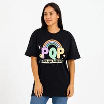 Camiseta Casual Max Oversized Perfeita Academia Blusão Feminino