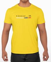 Camiseta Casual Moscow Cities Urbano Masculino Algodão Premium