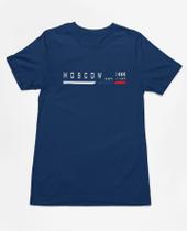 Camiseta Casual Moscow Cities Urbano Masculino Algodão Premium