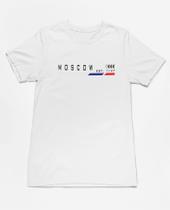 Camiseta Casual Moscow Cities Urbano Masculino Algodão Premium