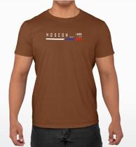 Camiseta Casual Moscow Cities Urbano Masculino Algodão Premium