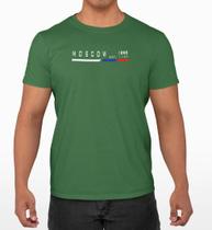 Camiseta Casual Moscow Cities Urbano Masculino Algodão Premium