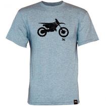 Camiseta Casual Trilha Moto Mattos Racing Cinza Tamanho G