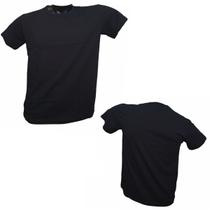 Camiseta Casual Uniforme Preta Manga Curta Gola Redonda Malha Fria PV Unissex Camiseta Casual Uniforme Preta Manga Curta Gola Redonda Malha Fria PV Unissex