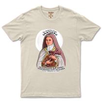 Camiseta Católica De Santa Teresinha De Algodão Masculino E Feminino