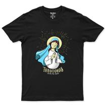 Camiseta Católica maria Theotokos 100% Algodão Masculina E Feminina