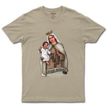 Camiseta Católica Nossa Senhora Do Carmo Em Algodão Unissex Varias Cores