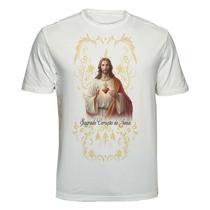 Camiseta Catolica Sagrado Coração Apostolado de Jesus Tamanho:GCor:Branca Camiseta Catolica Sagrado Coração Apostolado de Jesus Tamanho:GCor:Branca