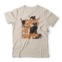 Camiseta Cats Make Me Happy Studio Geek