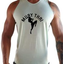 Camiseta Cavada Muay Thai Regata Treino Academia Musculação Caminhada