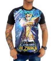 Camiseta Cavaleiro De Ouro Kamus Aquario Zodiaco Camisa Animes