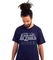 Camiseta Cavaleiros do Zodiaco Logo Azul Marinho - Piticas - PP Camiseta Cavaleiros do Zodiaco Logo Azul Marinho - Piticas - PP