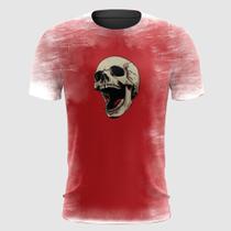 Camiseta Caveira Assustadora Branca