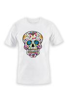 Camiseta Caveira mexicana - colorida P - Sublime