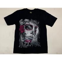 Camiseta Caveira mexicana Katrina Blusa Adulta HCD400 RC