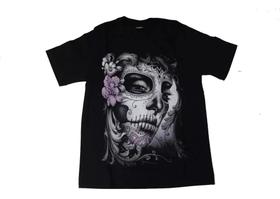Camiseta Caveira Mexicana Katrina Blusa Adulto Unissex Hcd400 BM - Caveiras Camiseta Caveira Mexicana Katrina Blusa Adulto Unissex Hcd400 BM - Caveiras