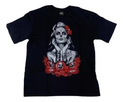 Camiseta Caveira Mexicana Katrina Blusa Adulto Unissex Hcd403 BM