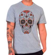 Camiseta Caveira Mexicana Skull Masculina