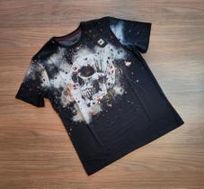 Camiseta Caveira Preta Masculina Tamanho M Camiseta Caveira Preta Masculina Tamanho M