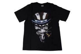 Camiseta Caveira Skull Cartola Blusa Adulto Unissex Hcd241 BM