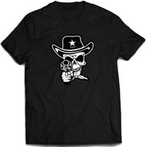 Camiseta Caveira xerif Camisa Skull cherif moda punk