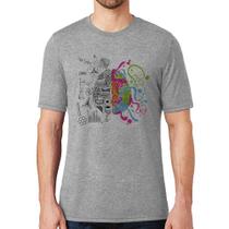Camiseta Cérebro Analítico e Criativo - Foca na Moda