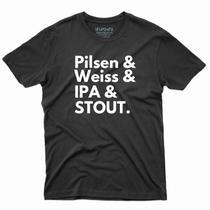 Camiseta Cerveja Pilsen & Weiss & Ipa & Stout - Update