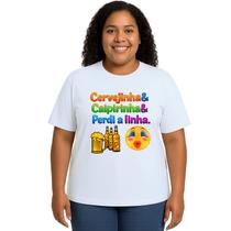 Camiseta Cervejinha Caipirinha Perdi Linha Personalizada