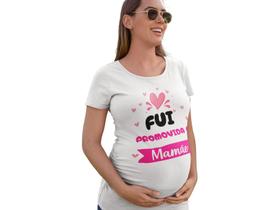 Camiseta Chá Revelação Fotos Promovida a Mamãe Branca