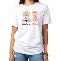 Camiseta Chá Revelação Ursinhos Urso Realeza Pronta Entrega - PLANETA DA COMPRA