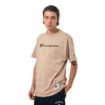 Camiseta Champion Life Script Logo Emb Dark Khaki - Estilo e Conforto Camiseta Champion Life Script Logo Emb Dark Khaki - Estilo e Conforto