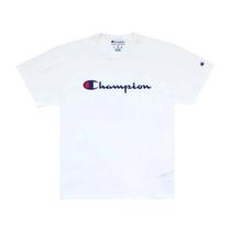Camiseta Champion M/C Logo Script Ink Off White