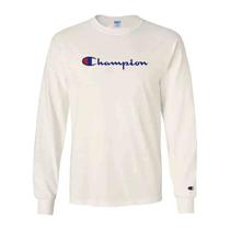 Camiseta Champion M L Embroidery Script Off White
