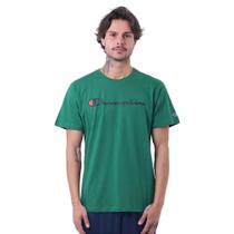 Camiseta Champion Manga Curta Mc Logo Script Ink Verde Camiseta Champion Manga Curta Mc Logo Script Ink Verde