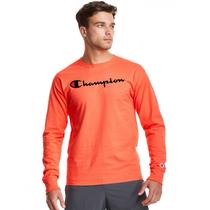 Camiseta champion manga longa script logo bordado t3244b 549465b Camiseta champion manga longa script logo bordado t3244b 549465b