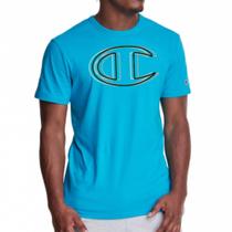 Camiseta champion masculina 3d effect gt13b 586368 blue morning