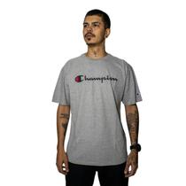 Camiseta Champion MC Classic Graphic Tee Degarf INK Cinza Camiseta Champion MC Classic Graphic Tee Degarf INK Cinza