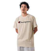 Camiseta Champion Mc Logo Script Ink Dark Khaki - Estilo e Conforto