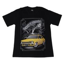 Camiseta Chevette Tubarão Amarelo Adulto Plus Size Hcd454 RCH Camiseta Chevette Tubarão Amarelo Adulto Plus Size Hcd454 RCH
