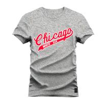 Camiseta Chicago Tires Plus Size Forma Grande Confortável Estampa Digital