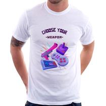 Camiseta Choose your weapon - Foca na Moda