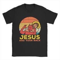 Camiseta Christian Retro Jiu Jitsu De Manga Curta Com Estampa Gráfica Para Mulheres E Homens