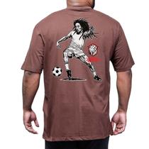 Camiseta Chronic Big Bob Marley Futebola Marrom 4483