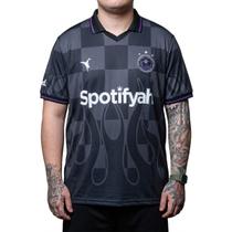 Camiseta Chronic Big Time Quadriculado Spotifyah Cinza 043 Cor:CinzaTamanho:G1