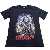 Camiseta Chucky Boneco Assassino Blusa Filme Adulto Unissex HCDCHU