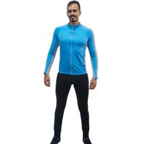 Camiseta Ciclismo Manga Longa Camisa Ciclista Bike Mtb Friso, Bolso Costa,Masculino