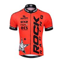 Camiseta Ciclismo Masculina Rock racing Ziper Inteiro Vermelho Tam M